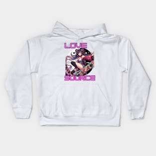 Kawaii, Anime Girl, Love Source | Catsie Cat Kids Hoodie